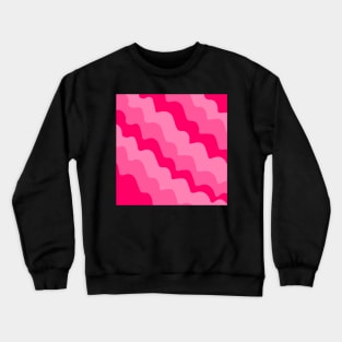 Pink wavy ocean waves gradient Crewneck Sweatshirt